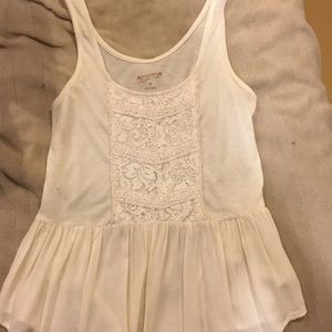 White peplum tank top